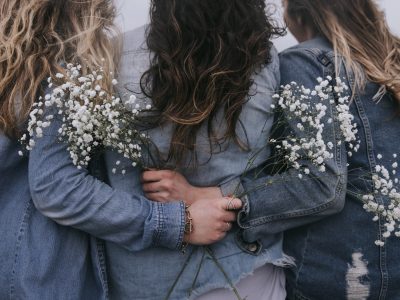 group of women facing backward